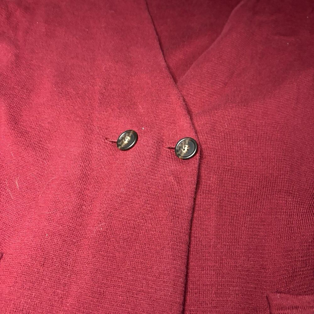 J.Crew Mercantile Cranberry Knit Blazer Cardigan Academia Oversized Sz Large - Picture 5 of 8